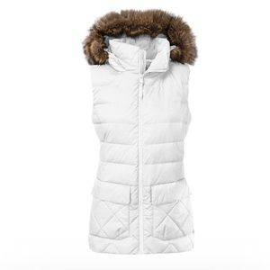 The North Face White Down Vest- Longer Length